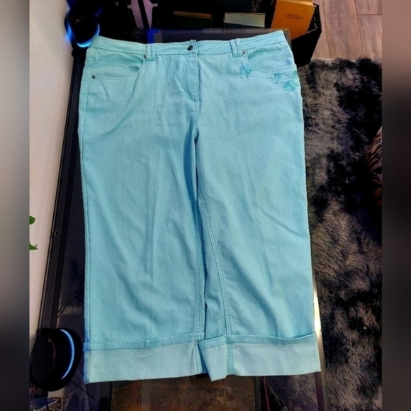 PENMANS Plus Light Blue Floral Jeans Womens Size 20 - Picture 2 of 8